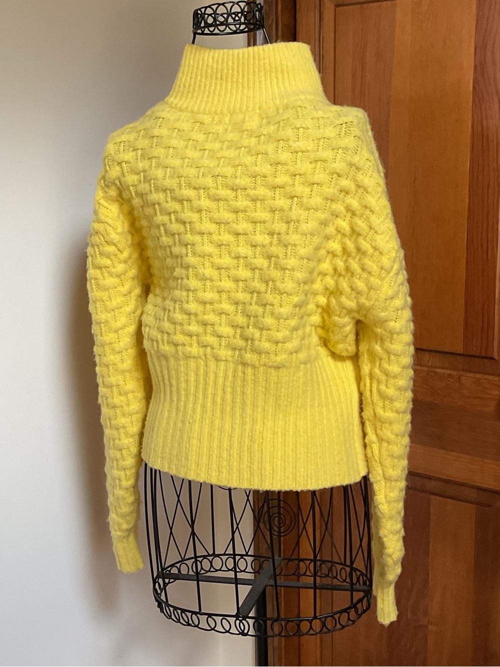 Maeve Buttercup Textured Knit Jacket Cardigan Sweater Size Small - Picture 3 of 7